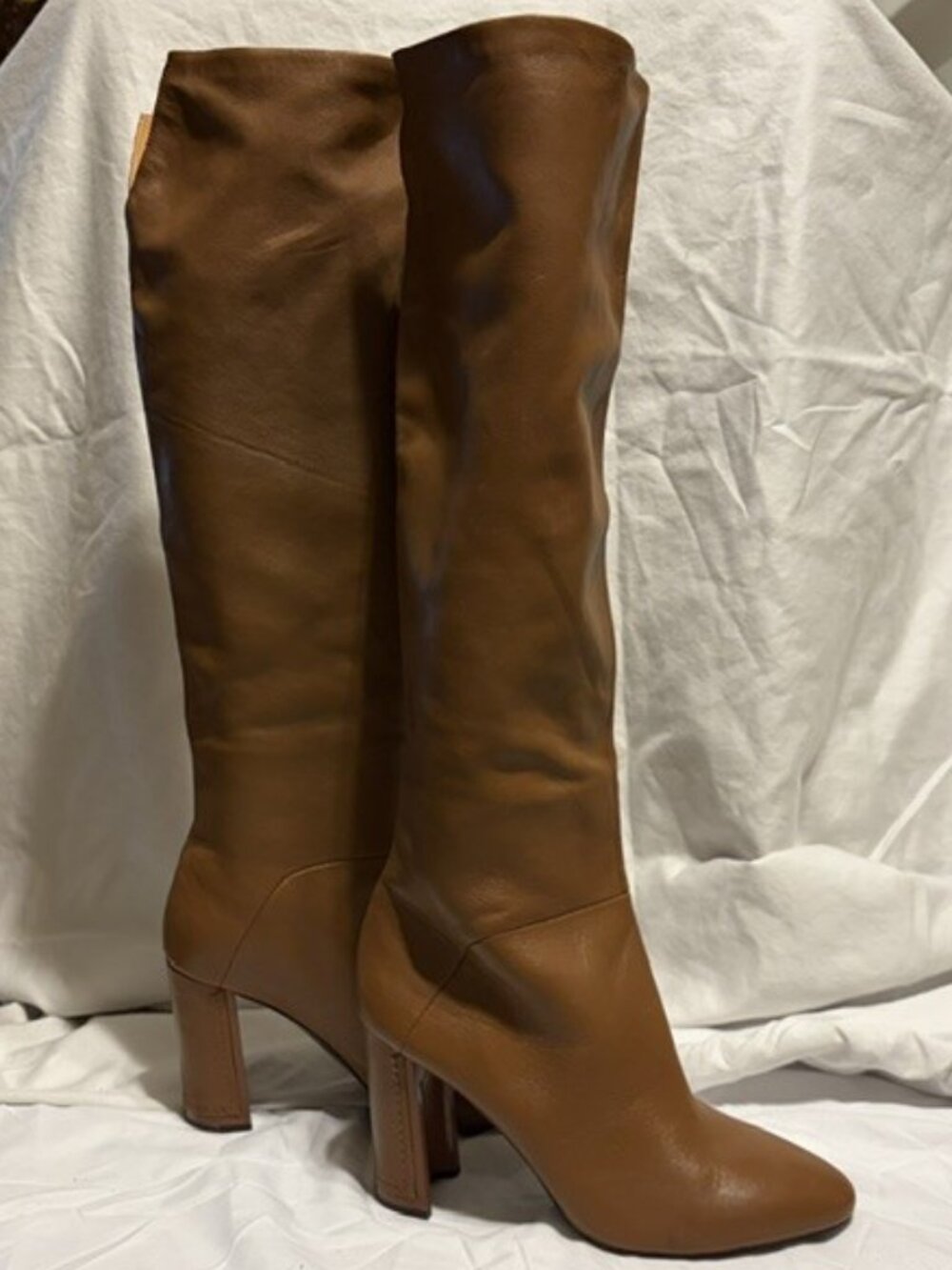 AD & DAUGHTERS EMERLY OVER THE KNEE SMOOTH SOFT LEATHER BOOT BROWN- 9